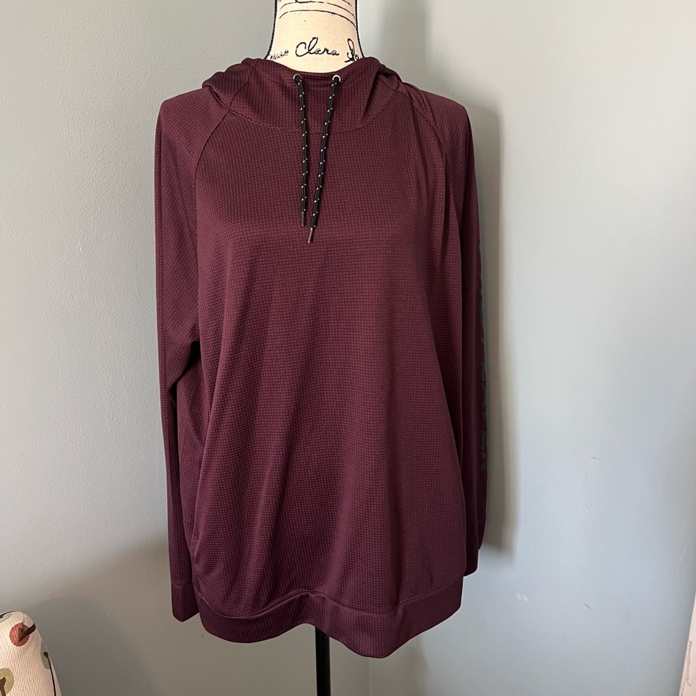 Pro Player Hooded Pullover Top w/ Pockets, Long-sleeve, Large